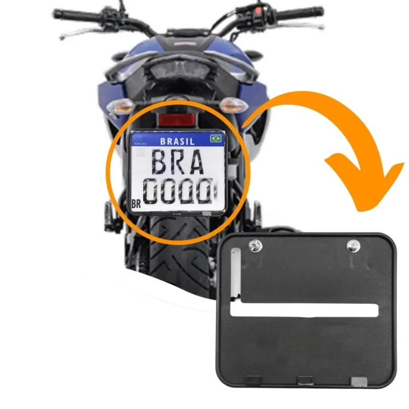 Suporte Moldura Protetor Placa Mercosul Moto