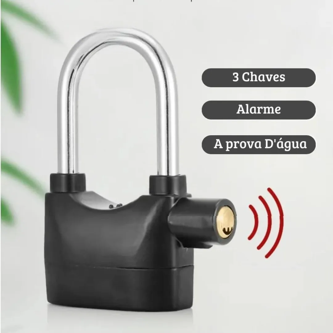 Cadeado Com Alarme Para Moto Biclicleta | Trava Disco - Imagem 3